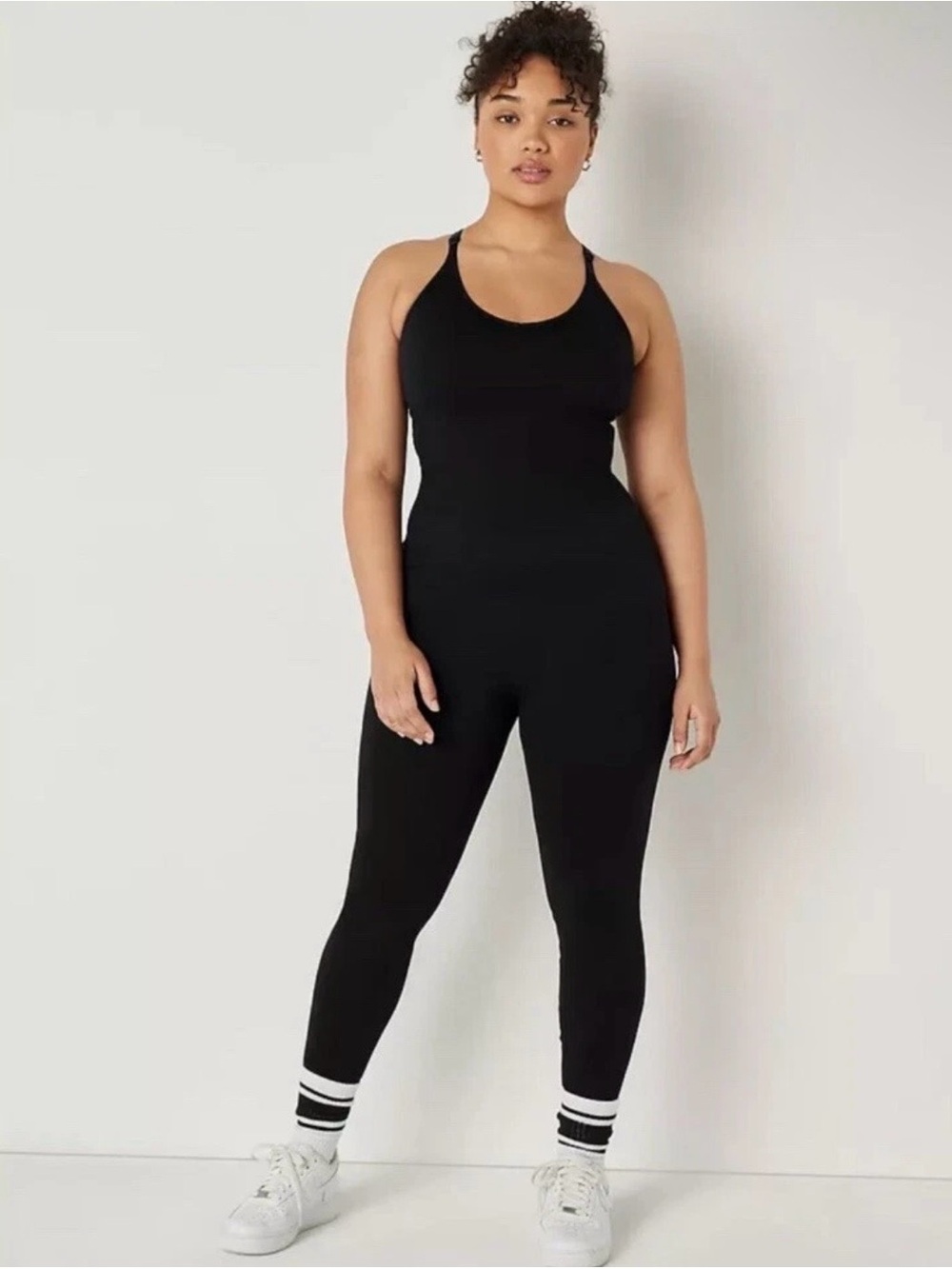 PINK Victoria's Secret Black Racerback Jumpsuit